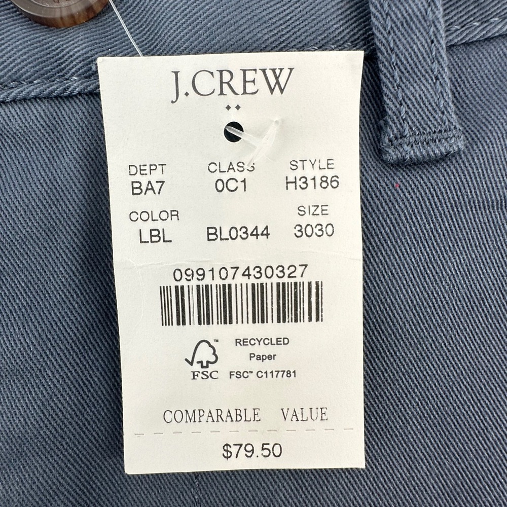 NEW J.Crew Flex Straight Chino Pants Mens 30x30 Blue - Picture 5 of 14